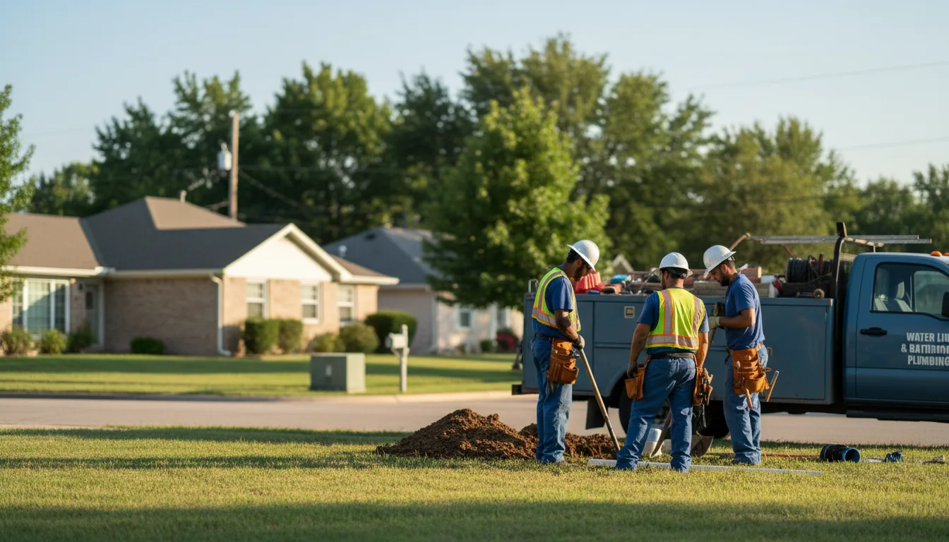 Residential water line and bathroom plumbing service in Alamo, TX